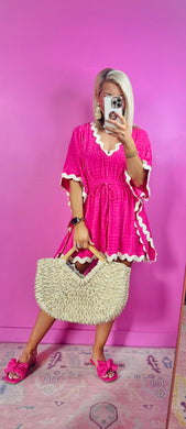 The Ric Rac Cover Up/ Top in Pink