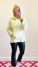 Raw Edge Hooded Top in Stone