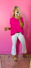 The Hot Pink Textured Terry Top