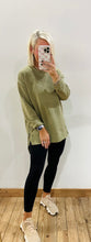 The Olive Zip Side Top