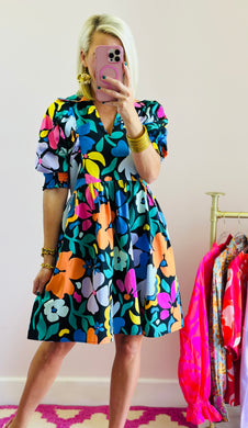 Floral Poplin Collared Dress by Karlie