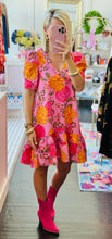 Karlie Floral Ruffle Hem Dress