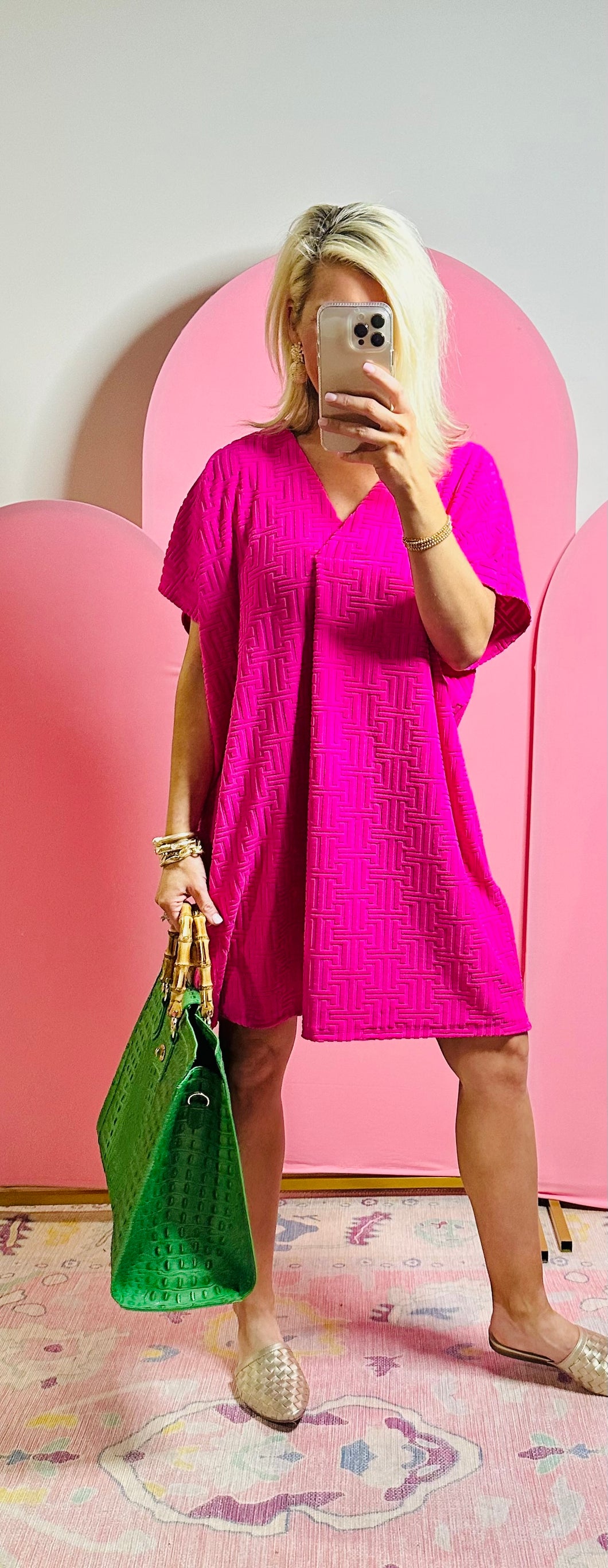 The Pink French Terry Dress/ Cover Up