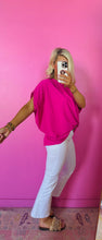 The Hot Pink Textured Terry Top