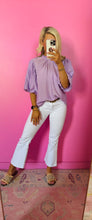 The Pleated Sleeve Top in Lilac