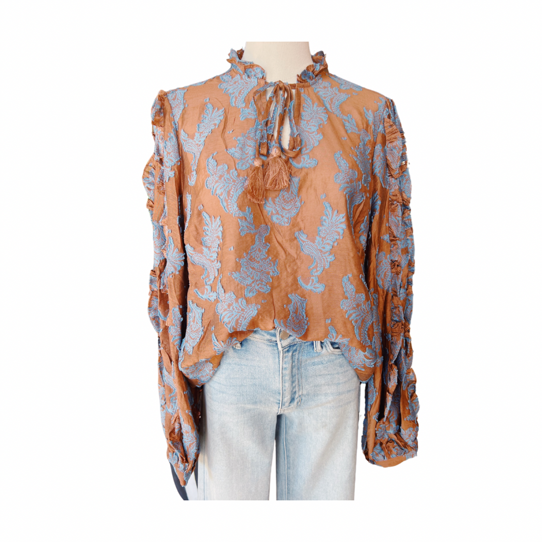 The Birdie Woven Ruffle Top