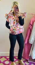 The Pink Floral Puffer Vest (Top)