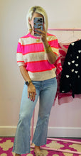 The Pink & Taupe Stripe Sweater Top