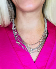 Inspired 5 Strand Silver & Gold Necklace (Top)