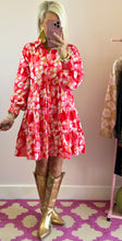 The Floral Dress in Pink & Red Combo