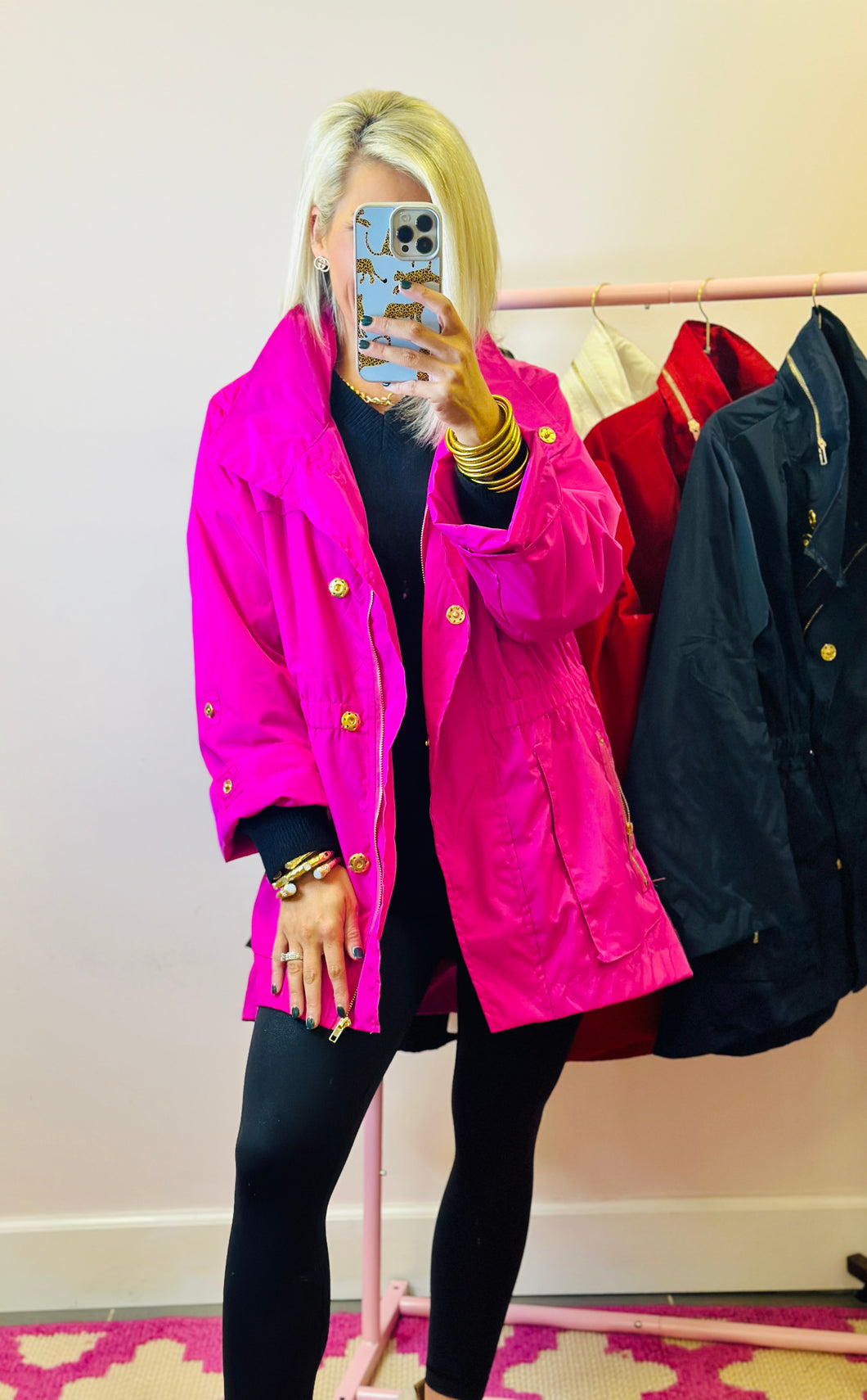 The Stylish Zip Jacket in Pink (Top)