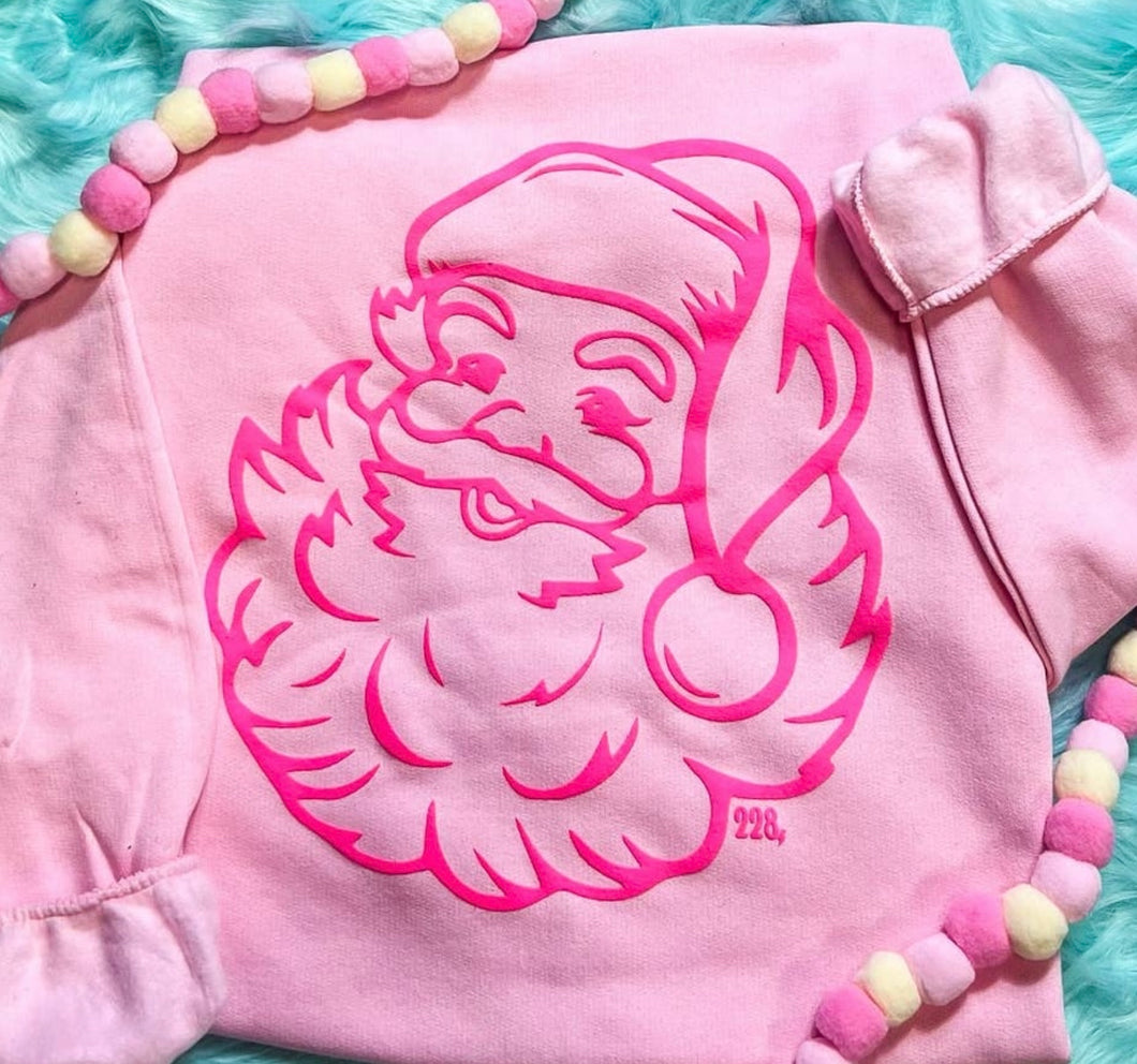 Pink Santa Sweatshirt Top