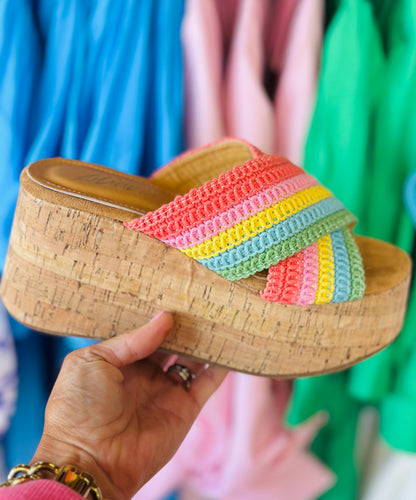 The Colorful Wedge Shoes