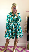 The Shades of Green Floral Dress