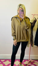 The Large Collar Pullover Top in Taupe