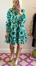 The Shades of Green Floral Dress