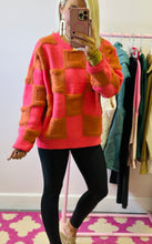 The Pink & Orange Sweater Top