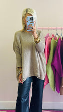 The Chunky Knit Sweater Top in Light Mocha