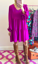 Magenta Scalloped Dress