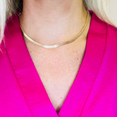Flat Box Chain Necklace (Top)