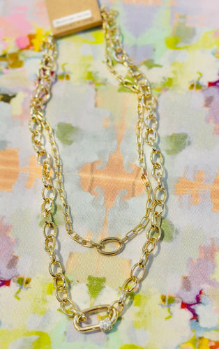 Double Layer Gold Link Necklace (Top)