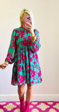 The Pink & Green Floral Dress