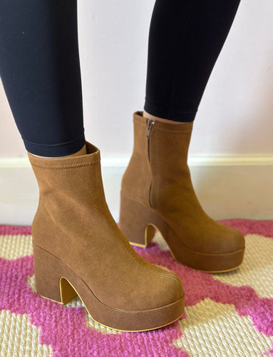 The Dalton Bootie Shoes in Cognac