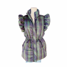 The Plaid Ruffle Top Vest in Hunter Green Combo