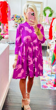 The Tiger Mock Neck Dress in Orchid