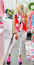 Touch of Floral Tank in Coral