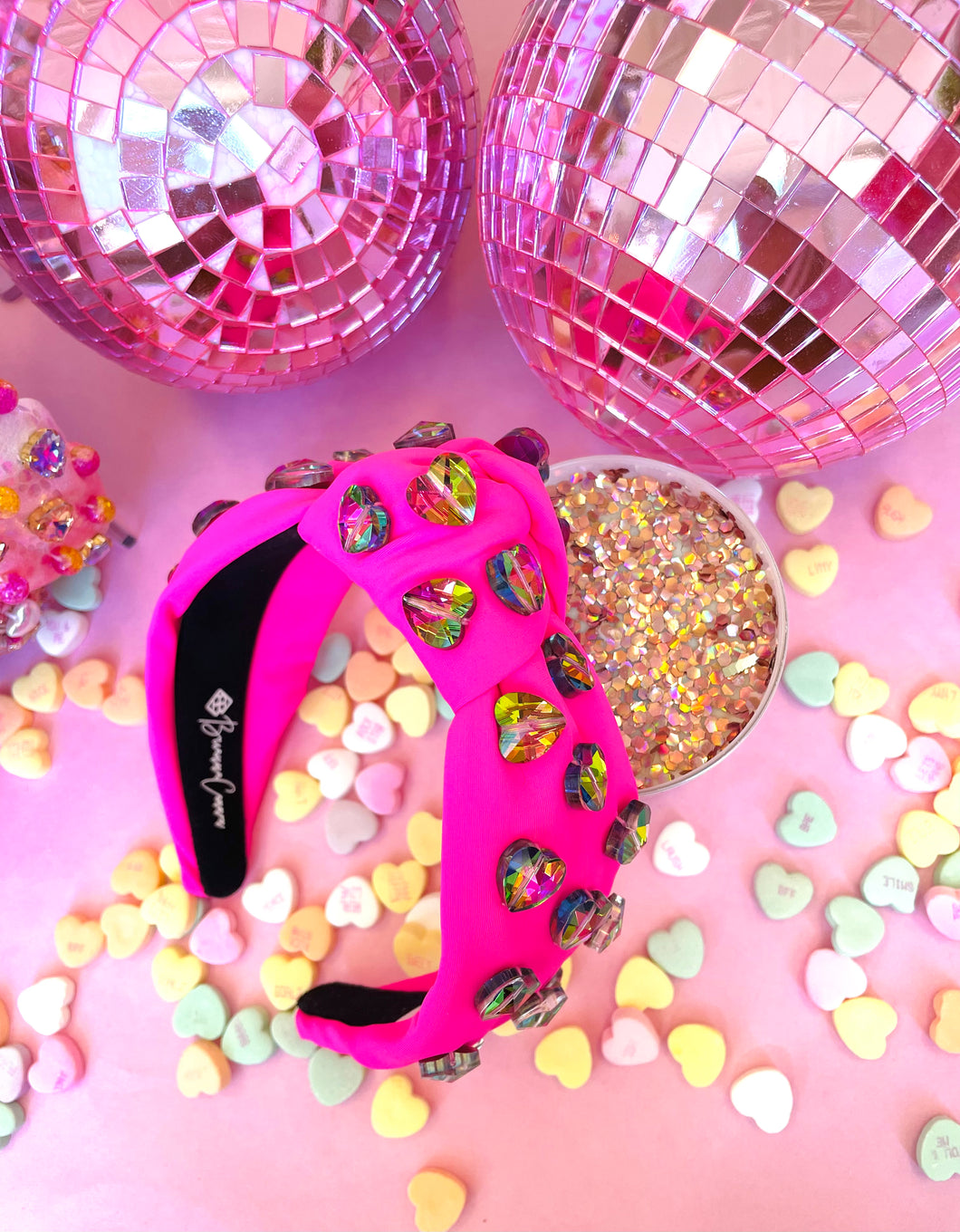 The Brianna Cannon Neon Pink Heart Headband